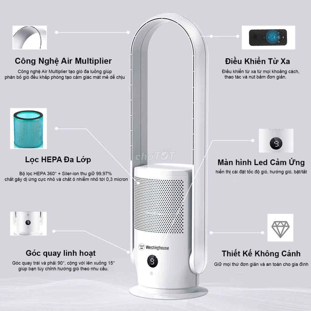 Quạt không cánh Westinghouse WX-WYP03. Mua bán Quạt tại Quận Long Biên Hà Nội được đăng bởi Ngọc Sơn Nguyễn hình 1