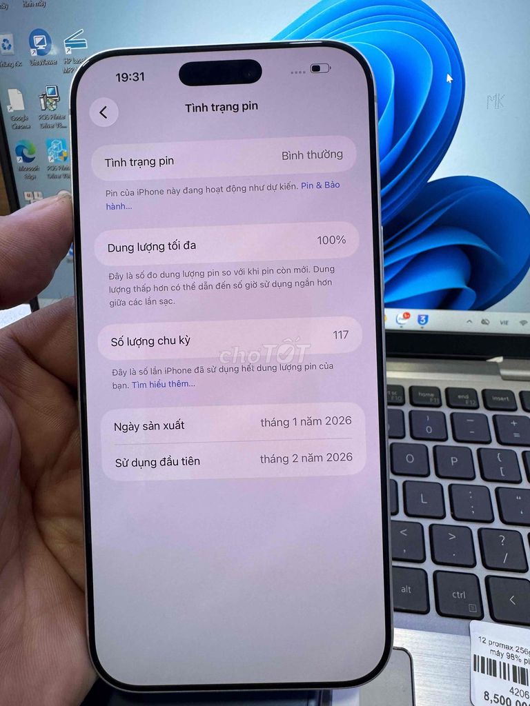 Apple iPhone 17 Pro Max 256GB Trắng. Mua bán Điện thoại tại Quận 6 Tp Hồ Chí Minh được đăng bởi QUỐC THIÊN BÁN GÓP 0 ĐỒNG  hình 1