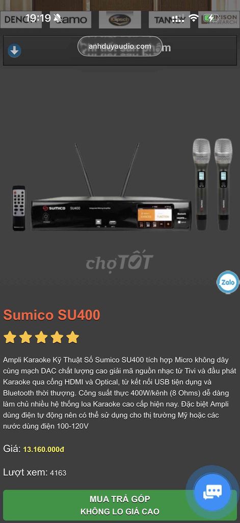 Amply karaoke Sumico SU400 Đen. Mua bán Tivi, Âm thanh tại Quận 6 Tp Hồ Chí Minh được đăng bởi Hưng hình 1