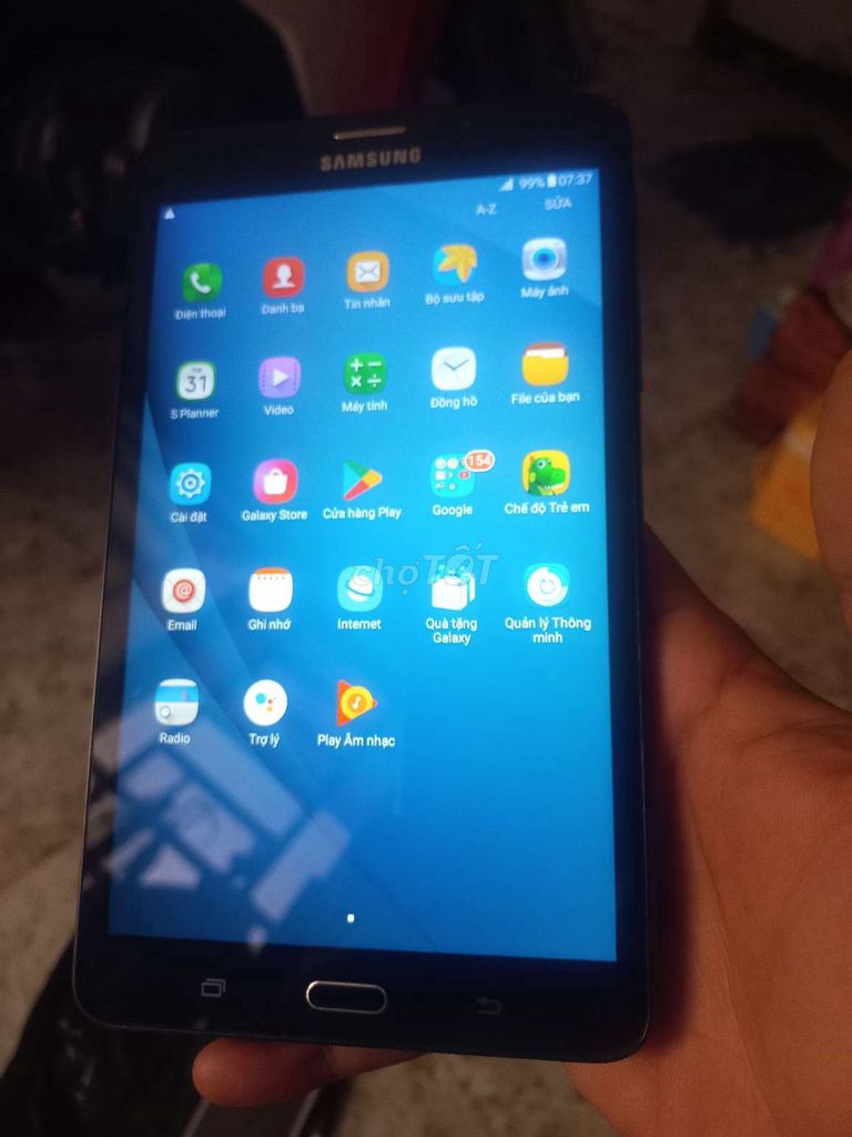 Samsung Galaxy Tab A Đen Đã sử dụng. Mua bán Máy tính bảng tại Huyện Bình Chánh Tp Hồ Chí Minh được đăng bởi David Hiền  hình 1