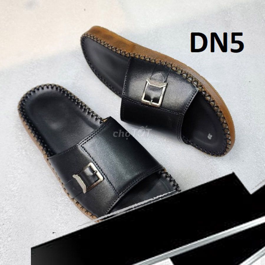 1.Dép da nam khóa mới, mã DN5 chuẩn size 38 đến 43