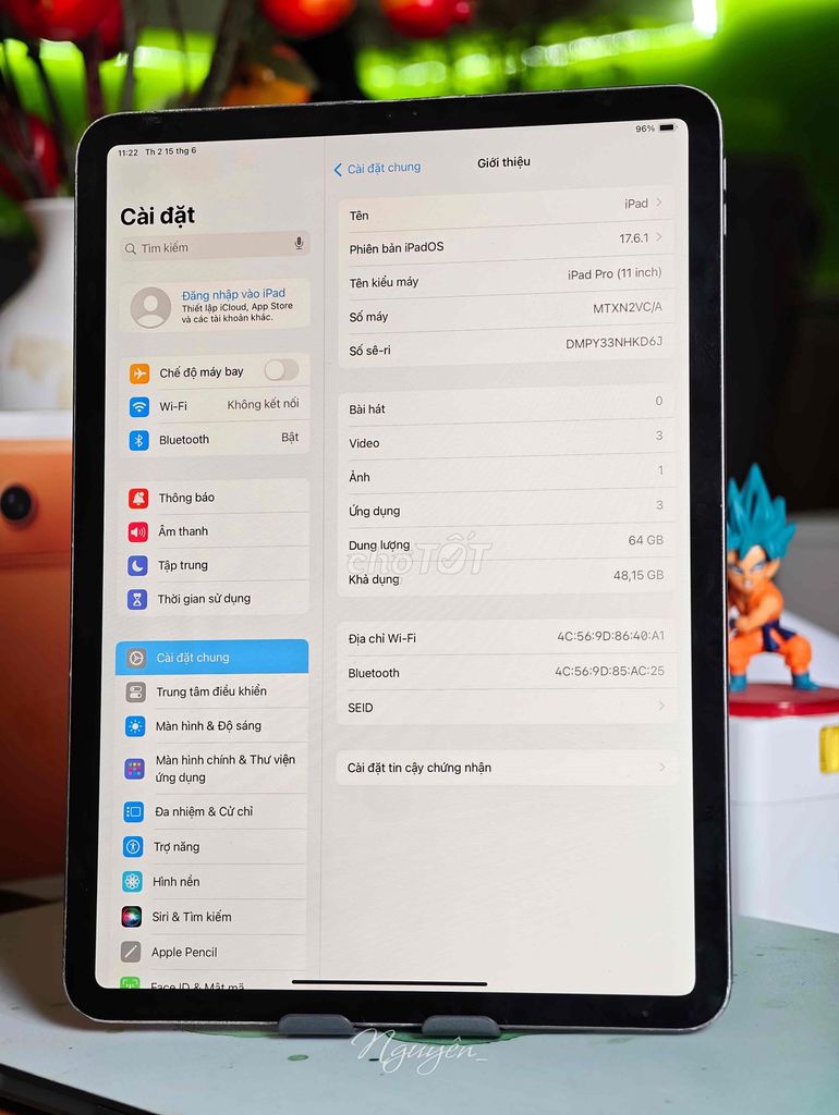Apple iPad Pro 11inch 2018 cực rẻ pin95. Mua bán Máy tính bảng tại Thành phố Thủ Đức Tp Hồ Chí Minh được đăng bởi Nguyên hình 1