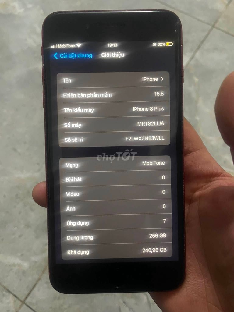 Apple iPhone 8 Plus 256GB Đỏ. Mua bán Điện thoại tại Quận Bình Tân Tp Hồ Chí Minh được đăng bởi Hội Đồ Điện Tử hình 1
