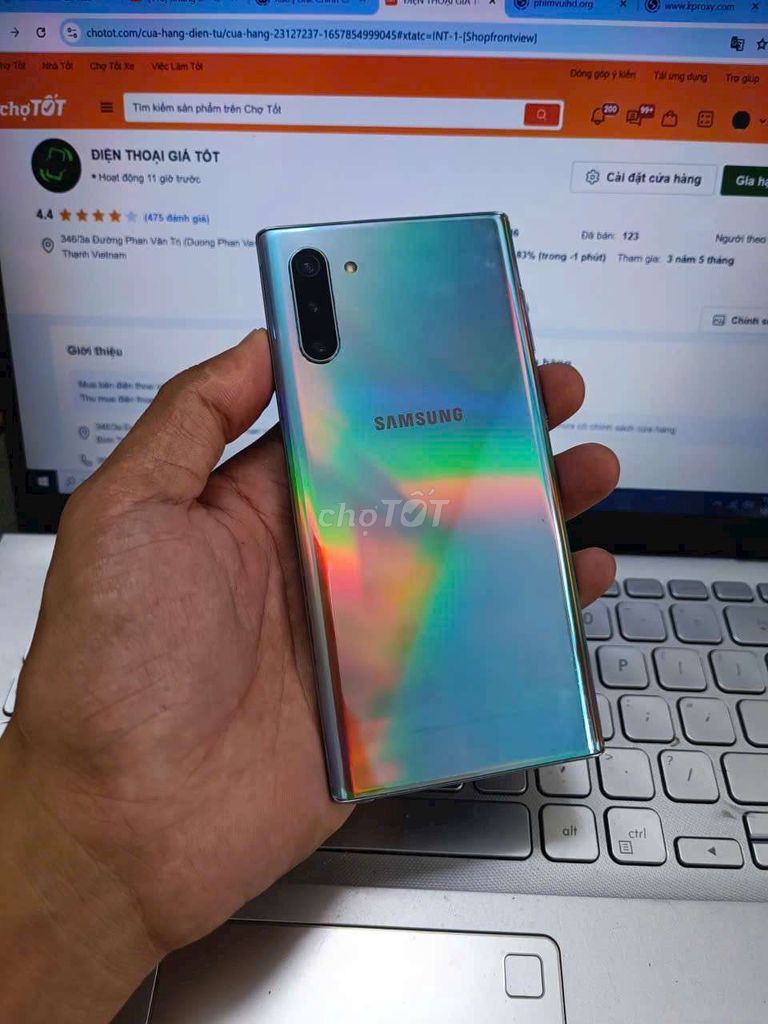 SAMSUNG NOTE 10 12GB/256GB ZIN MÀN ĐẸP KHÔNG ÁM. Mua bán Điện thoại tại Quận Bình Thạnh Tp Hồ Chí Minh được đăng bởi Dân Mobile hình 1