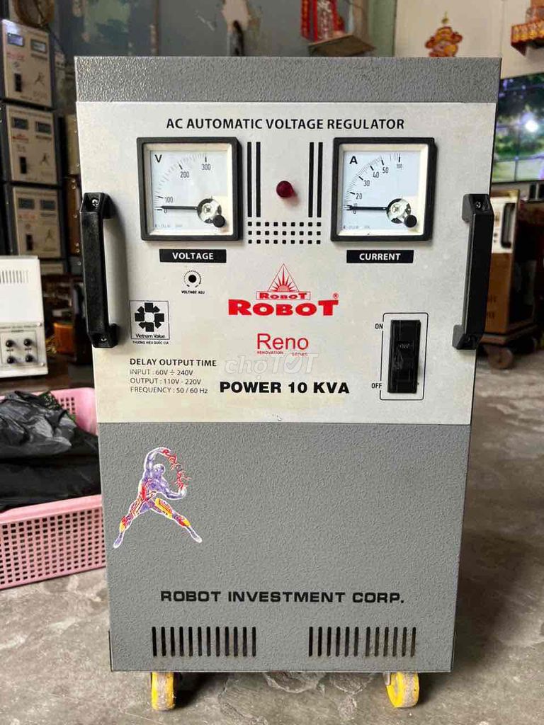 ổn áp 10kva Robot Reno dãi 60v-250v. dây đồng 100%