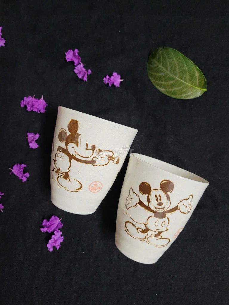 Gốm sứ Nhật: Set 2 ly Mickey