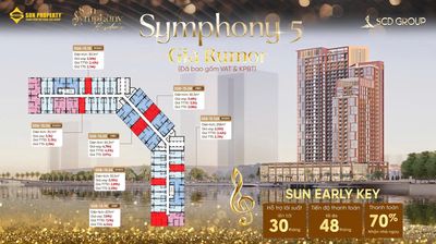 Apartment 46 m² · 1 bed · Sun Symphony Residence