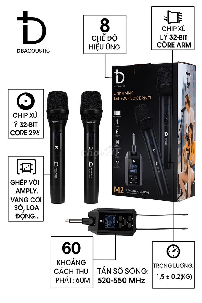 Micro Không Dây DBacoustic M2, Linh Hoạt, Đa Năng.. Mua bán Tivi, Âm thanh tại Huyện Tứ Kỳ Hải Dương được đăng bởi Cong Nguyen hình 2