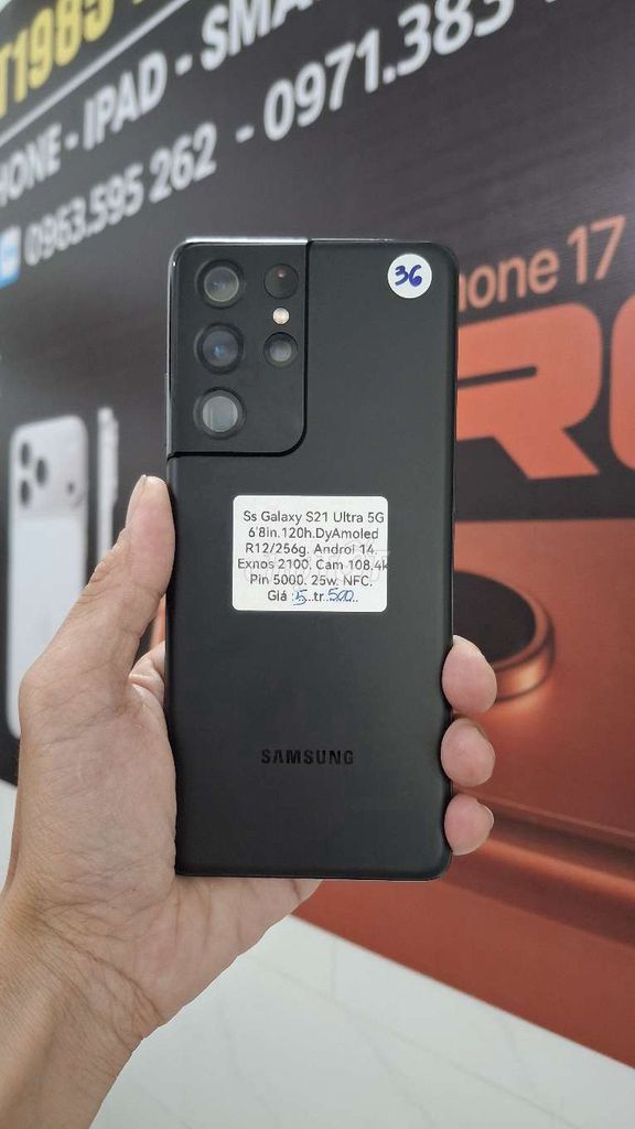 Samsung Galaxy S21 Ultra 5G 256GB Đen Like New. Mua bán Điện thoại tại Thành phố Thủ Dầu Một Bình Dương được đăng bởi TTMobileBD hình 1