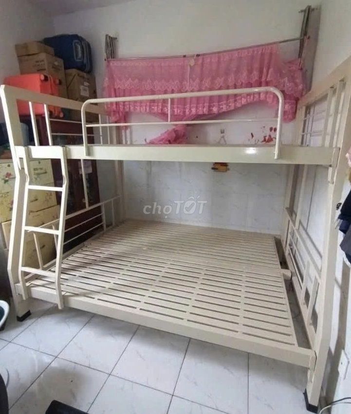 GiườngSẮTt 2 tầng hộp 4x8 NHIỀU kích thước DỄ LÁP