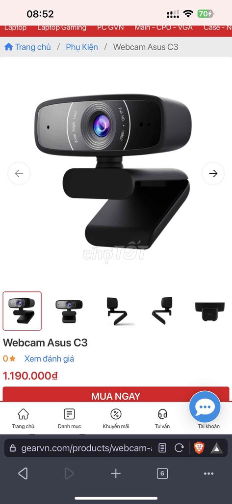 webcam asus c3 nguyên seal