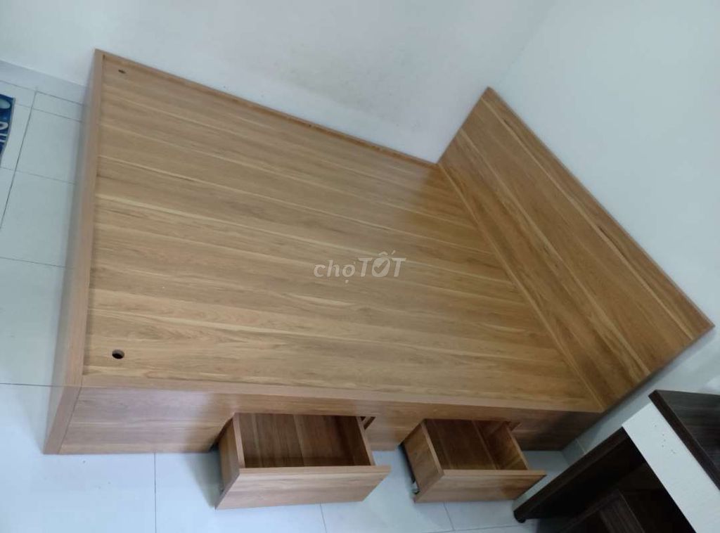 GIƯỜNG MDF GỖ CÔNG NGHIỆP CÓ HỘP KÉO 1M8*2M