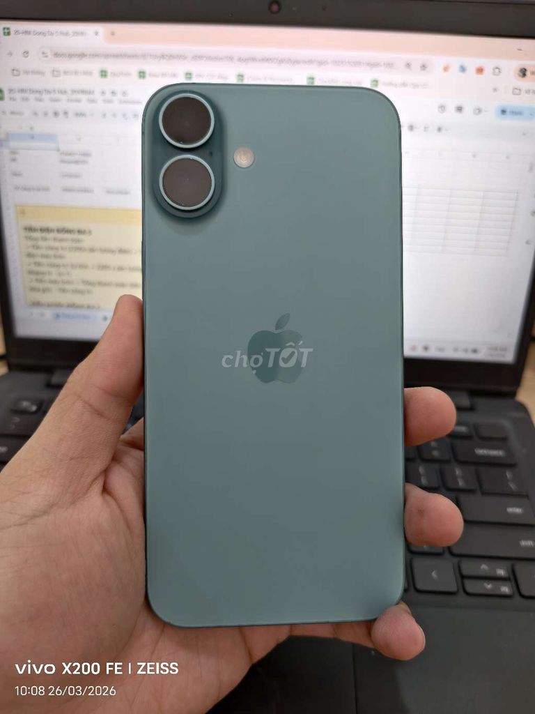 Apple iPhone 16 Plus 128GB Xanh LOCK EID. Mua bán Điện thoại tại Quận Đống Đa Hà Nội được đăng bởi Nguyễn Hải Đăng hình 1