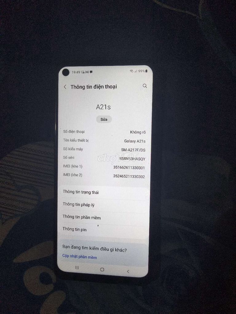 Cần bán con sam sung a21s đẹp như mới