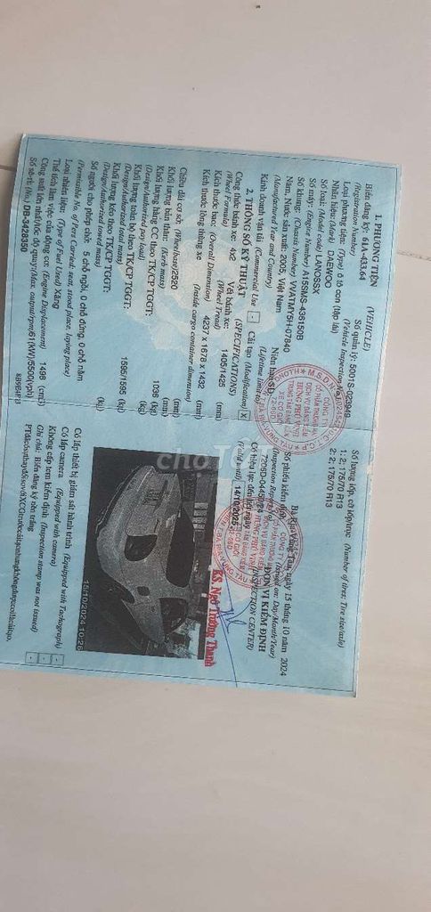 Lanos 2005 - 85000 km.ban hoăc 7đôi xe tay ga. Mua bán Ô tô tại Huyện Củ Chi Tp Hồ Chí Minh được đăng bởi cucai hình 12