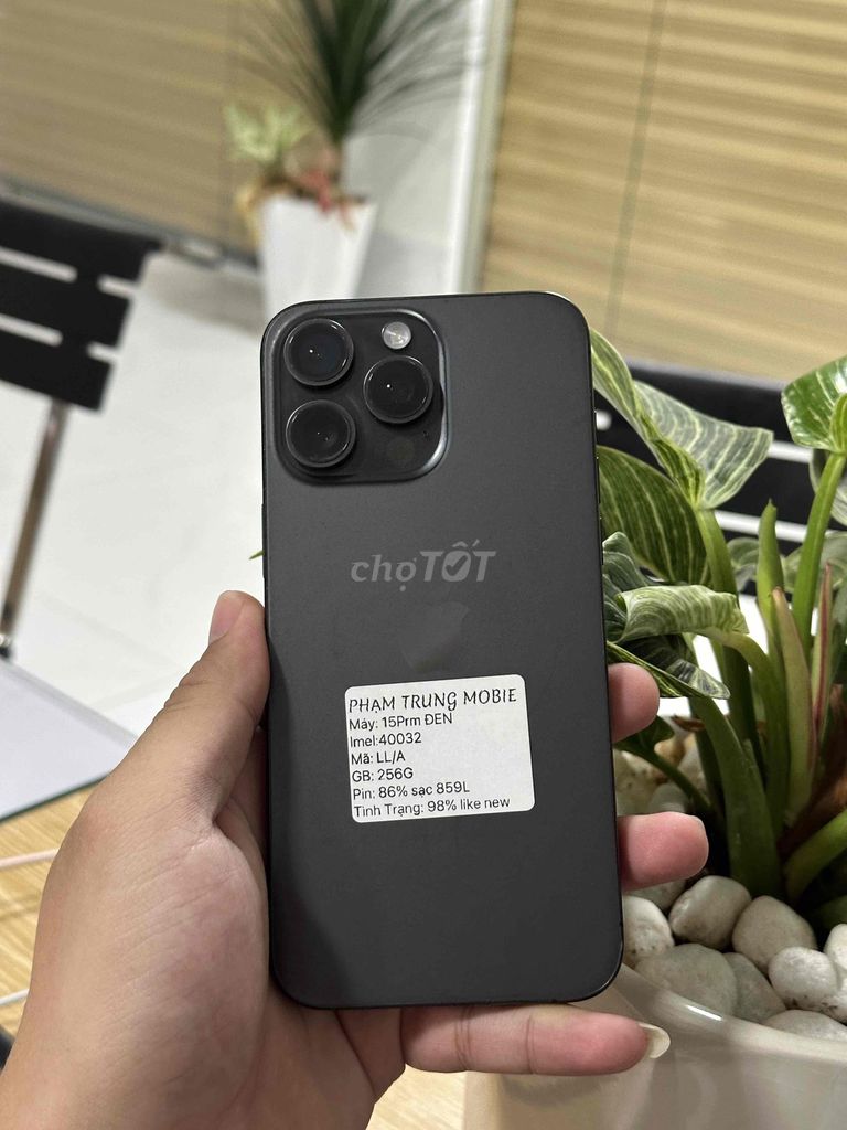 Apple iPhone 15 Pro Max 256GB Đen. Mua bán Điện thoại tại Thị xã Phú Mỹ Bà Rịa - Vũng Tàu được đăng bởi Trung PM Apple hình 1