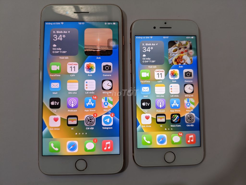 Cặp iPhone 8 , iPhone 8 Plus Vàng Đã sử dụng. Mua bán Điện thoại tại Thành phố Rạch Giá Kiên Giang được đăng bởi Ha Tan Minh hình 1