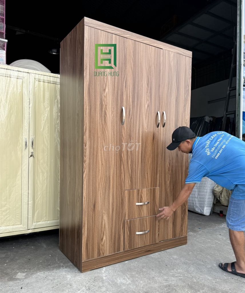 TỦ QUẦN ÁO GỖ MDF== TỦ QUÀN ÁO= TỦ GIÁ RẺ. Mua bán Tủ, kệ gia đình tại Quận 12 Tp Hồ Chí Minh được đăng bởi Nội Thất Quang Hùng TD hình 1