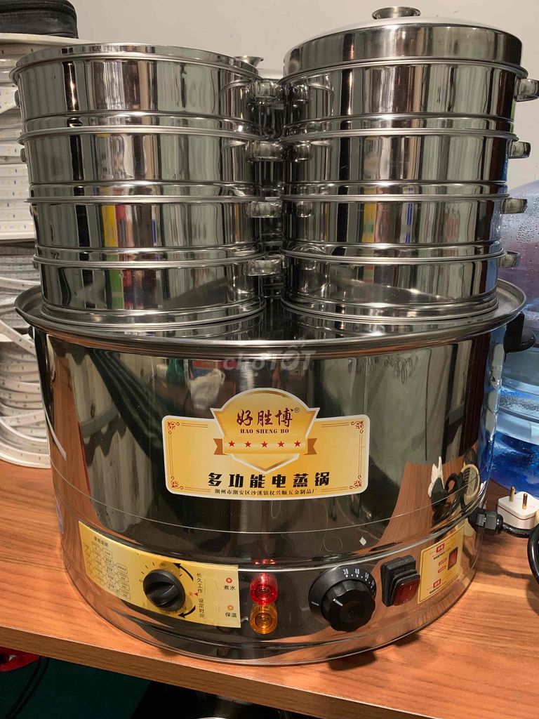 Nồi hấp điện Inox Đa năng size 52cm + 12 khay nhỏ. Mua bán Bếp, lò, đồ điện nhà bếp tại Quận 7 Tp Hồ Chí Minh được đăng bởi phan phuoc hình 1