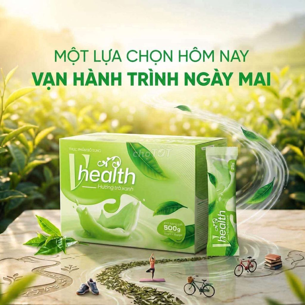 Ngũ Cốc dinh dưỡng VHealth Trà Xanh. Mua bán Đồ ăn, thực phẩm và các loại khác tại Thành phố Tân An Long An được đăng bởi SHOP CÂY ĐUỐC NHỎ  hình 1