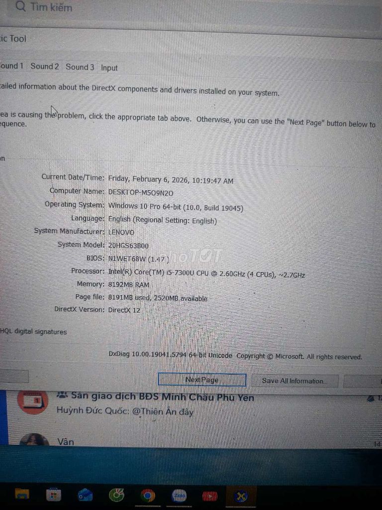 Lenovo ThinkPad i5-7300U 8GB/256GB. Mua bán Laptop tại Quận 8 Tp Hồ Chí Minh được đăng bởi Nguyễn An Gia hình 1
