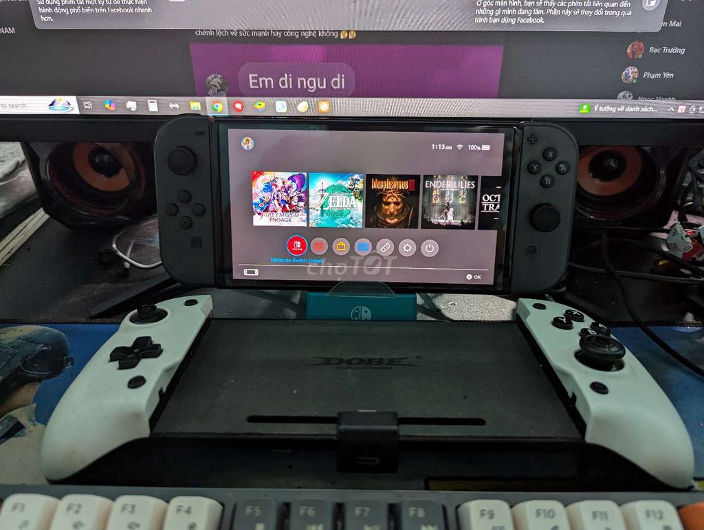 Switch mod chip/hack 128gb kèm phụ kiện như hình