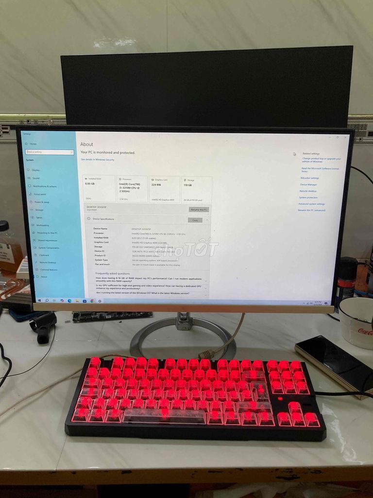 AIO  i5-Ram 8GB. Mua bán Máy tính để bàn tại Huyện Nhà Bè Tp Hồ Chí Minh được đăng bởi hoàng phúc hình 1