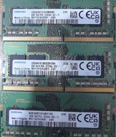 RAM Laptop Samsung DDR4 8GB 3200MHz. Mua bán Linh kiện (RAM, Card...) tại Thị xã Bến Cát Bình Dương được đăng bởi Hieu Nguyen hình 1