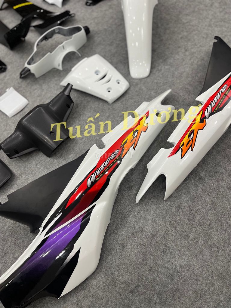 Dàn Áo Wave Nhỏ - Wave ZX Cao Cấp Màu Trắng. Mua bán Phụ tùng xe tại Quận Hà Đông Hà Nội được đăng bởi Phụ Tùng Xe Tuấn Dương hình 5