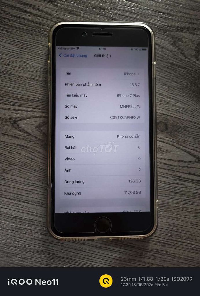 iPhone 7 Plus 128GB Đen Đã sử dụng. Mua bán Điện thoại tại Quận Cầu Giấy Hà Nội được đăng bởi Nguyễn Văn Đạt hình 1