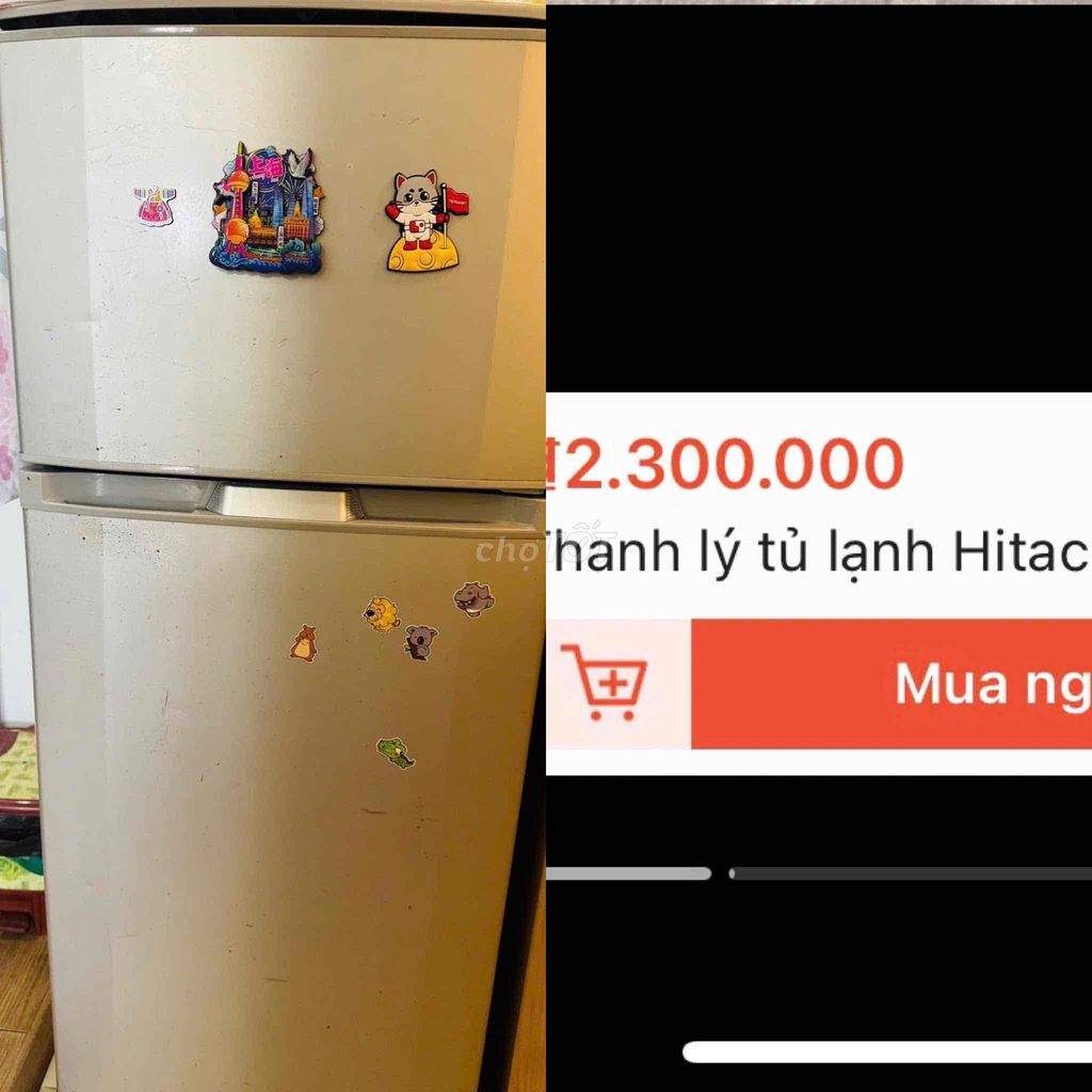 Tủ lạnh Hitachi 160l Trắng, máy giặt samsung 8kg. Mua bán Tủ lạnh tại Quận Hoàng Mai Hà Nội được đăng bởi Nguyen Tuan hình 1