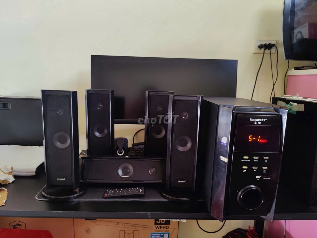 Bộ loa 5.1 SoundMax B70, có remok