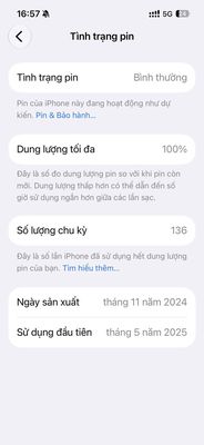 Apple iPhone 16e 128GB VN/A Đã sử dụng