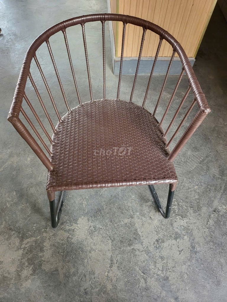 Ghế mây nhựa kim loại Nâu. Mua bán Bàn ghế tại Quận Tân Phú Tp Hồ Chí Minh được đăng bởi phan the trung hình 1