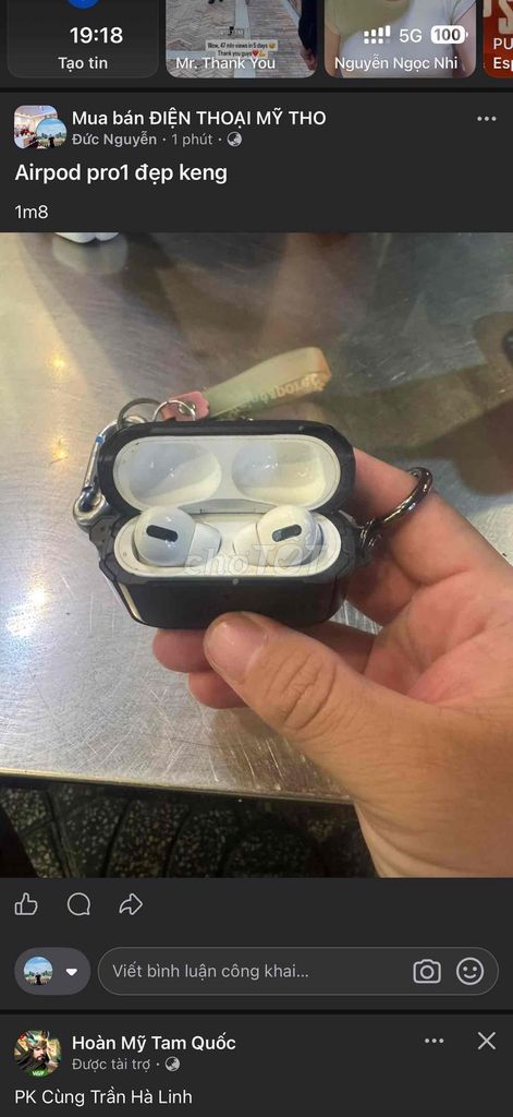 Tai nghe Apple AirPods Pro 1 Trắng. Mua bán Tivi, Âm thanh tại Thành phố Mỹ Tho Tiền Giang được đăng bởi Đức Nguyễn hình 1