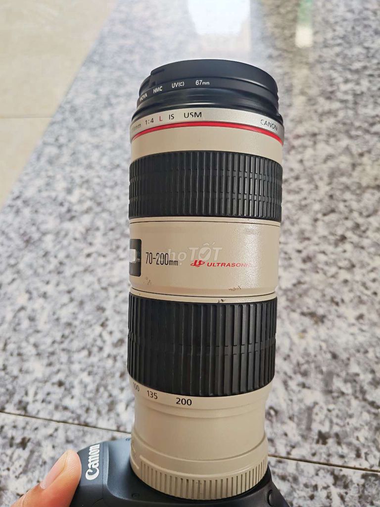 Ống kính Canon 70-200 F4L IS Trắng kem Còn mới. Mua bán Máy ảnh, Máy quay tại Huyện Vũng Liêm Vĩnh Long được đăng bởi Quí hình 1