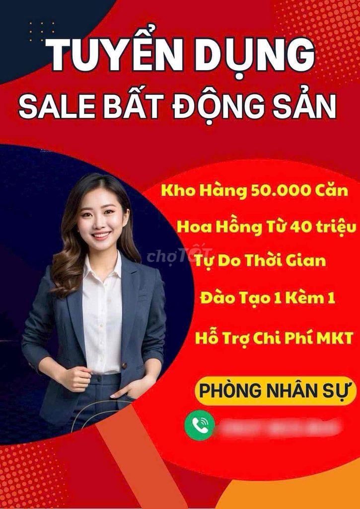 TUYỂN DỤNG 30 SALE BẤT ĐỘNG SẢN NHÀ PHỐ THỦ DỨC