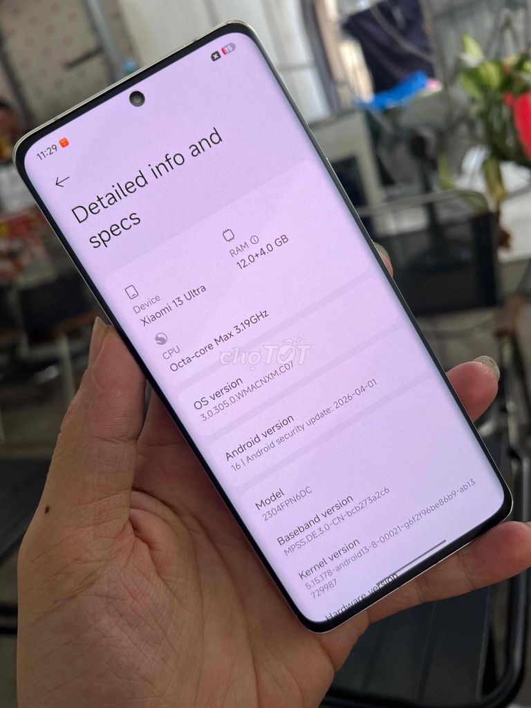 Xiaomi 13 Ultra 12GB/256GB Trắng. Mua bán Điện thoại tại Quận Bình Tân Tp Hồ Chí Minh được đăng bởi nguyễn sang  hình 1