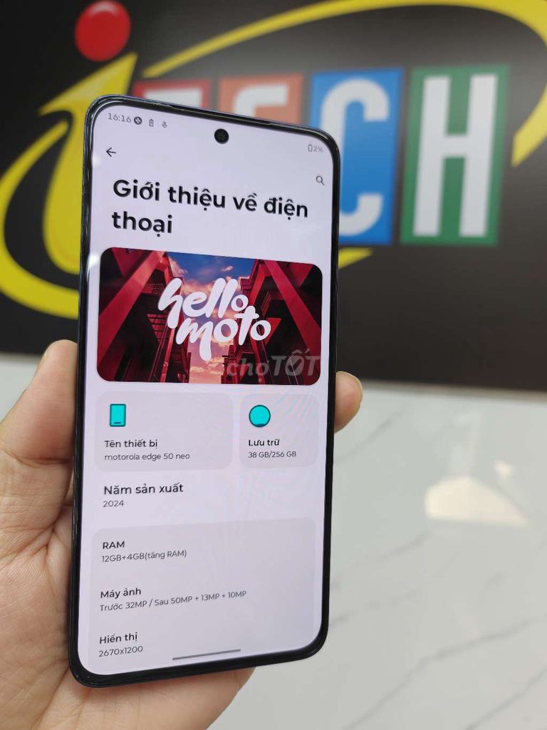 Motorola Edge 50 Neo 256GB có trả góp. Mua bán Điện thoại tại Quận Thanh Khê Đà Nẵng được đăng bởi Itech ĐN hình 1
