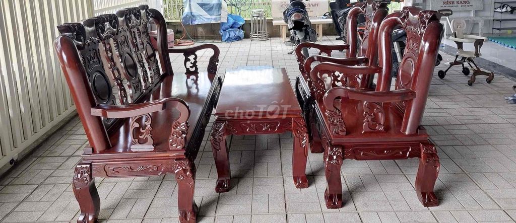 Bộ bàn ghế salon Gỗ Nâu. Mua bán Bàn ghế tại Thành phố Tây Ninh Tây Ninh được đăng bởi  Ngân Gỗ TN  hình 1