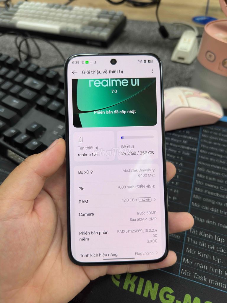 Realme 15T 12+14/256GB Xám. Mua bán Điện thoại tại Quận Cẩm Lệ Đà Nẵng được đăng bởi Daniel Nguyễn hình 1