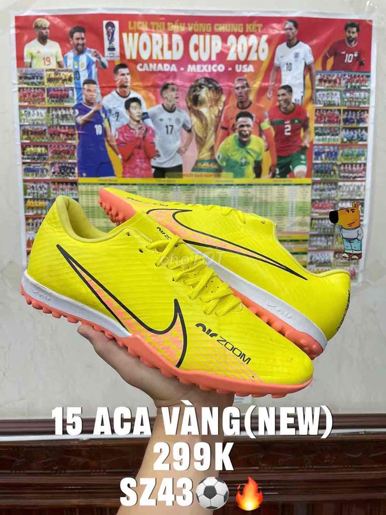 Giày đá bóng Nike Nam Vàng size 43. Mua bán Đồ thể thao, Dã ngoại tại Thành phố Móng Cái Quảng Ninh được đăng bởi hưng dz hình 1