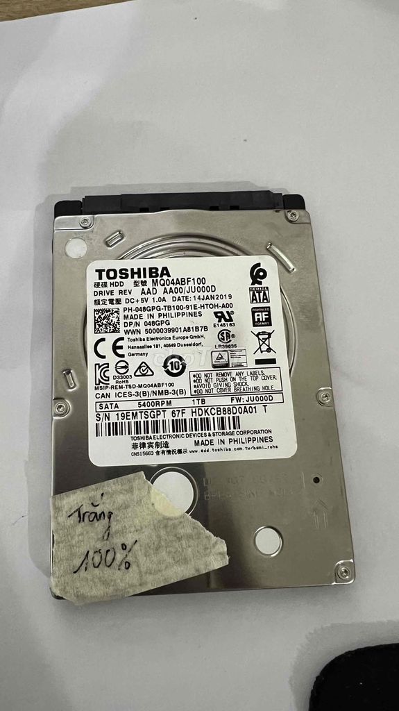 Ổ cứng HDD Toshiba MQ04ABF100 1TB. Mua bán Linh kiện (RAM, Card...) tại Thành phố Dĩ An Bình Dương được đăng bởi Cá nhân hình 1
