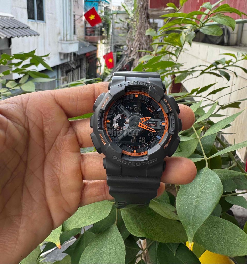 Đồng hồ Thể thao Casio G-shock Ga 100TS đen gshock