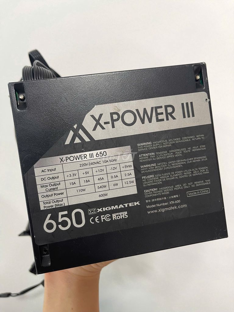 ✴️Nguồn máy tính Xigmatek X-POWER III 650