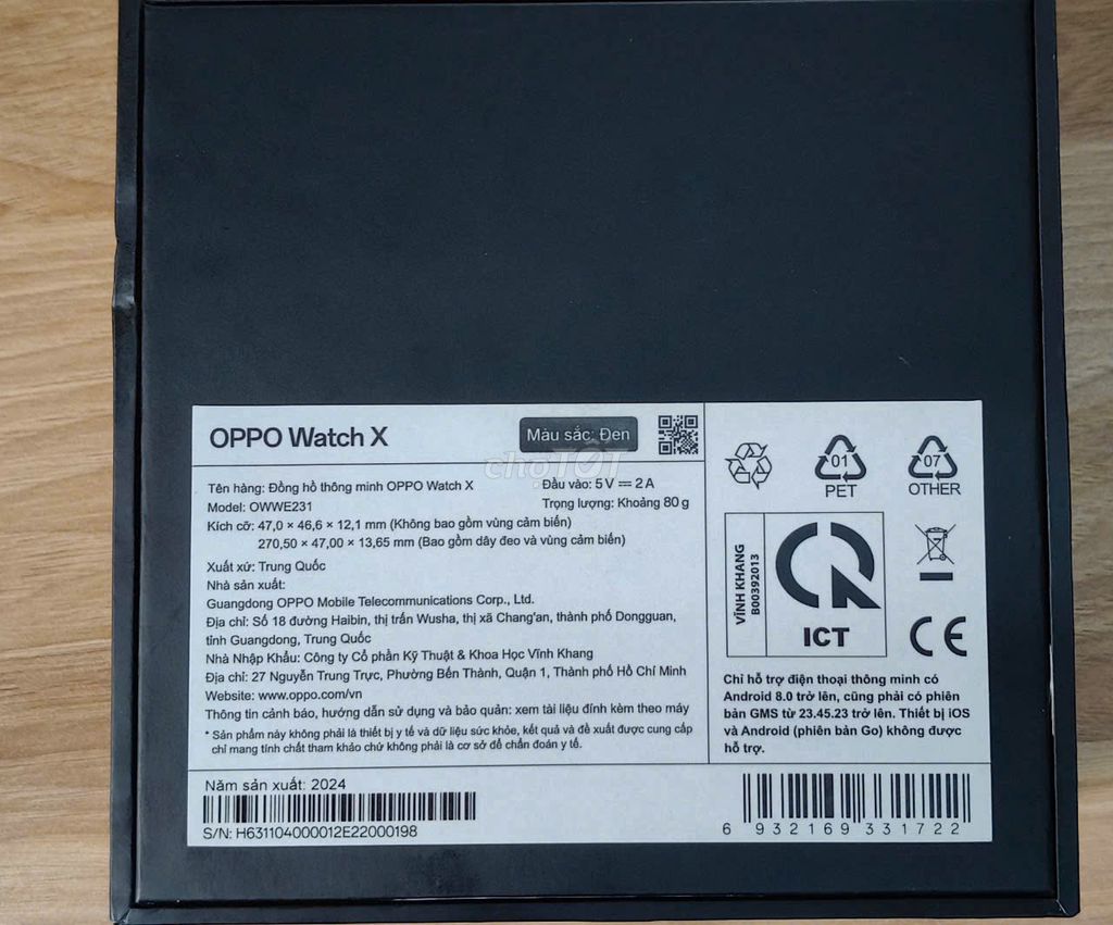 Oppo Watch X 47mm Full box, BH 29/11/25