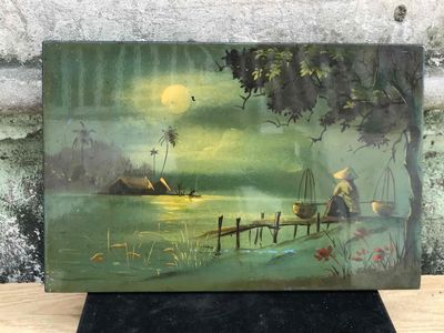 Bức tranh sơn mài treo tường xưq 30x20cm. Mua bán Đồ sưu tầm, đồ cổ tại Quận 12 Tp Hồ Chí Minh được đăng bởi Đăng 