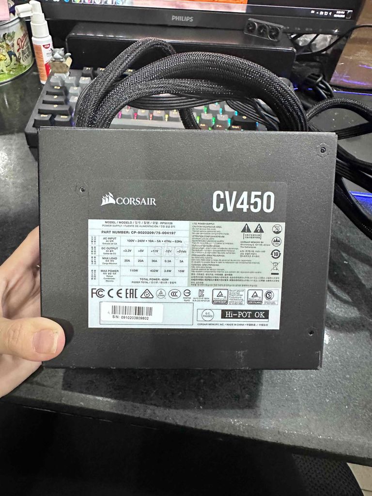 cần bán Nguồn máy tính Corsair CV450 Đen. Mua bán Linh kiện (RAM, Card...) tại Quận Thanh Khê Đà Nẵng được đăng bởi luu  hình 1