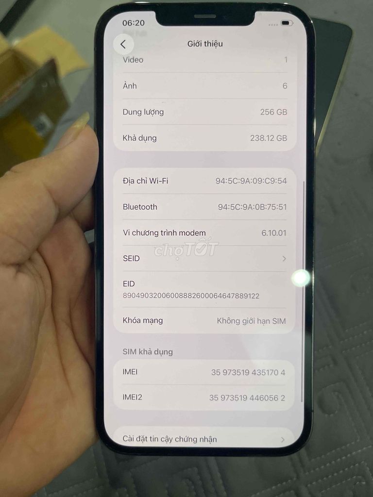 Apple iPhone 12 Pro Max 256GB Xám. Mua bán Điện thoại tại Huyện Vĩnh Tường Vĩnh Phúc được đăng bởi Hoàng Trí Táo Chất hình 1