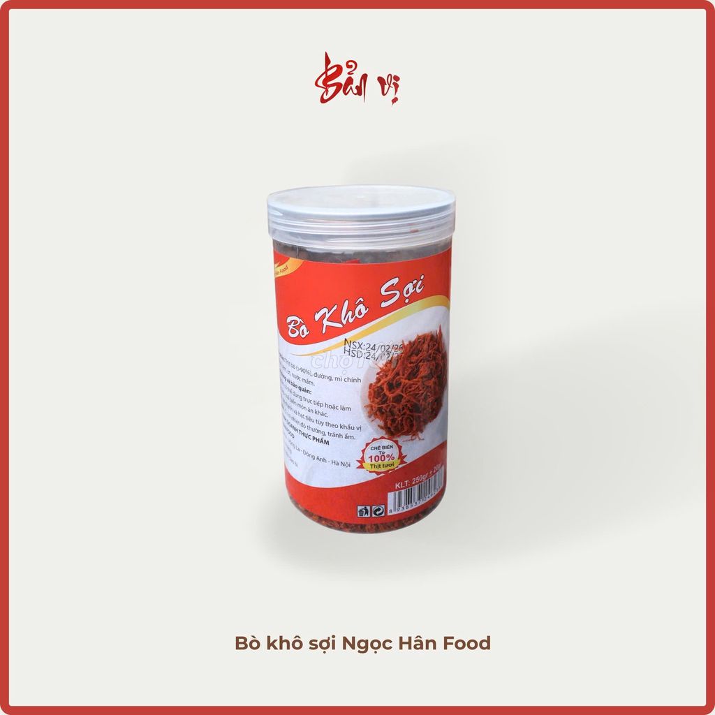 Bò khô sợi Bản Vị Cay nhẹ 200g. Mua bán Đồ ăn, thực phẩm và các loại khác tại Quận Tây Hồ Hà Nội được đăng bởi Phong Nguyễn hình 1